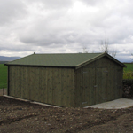 24x16 garage with felt shingle roof