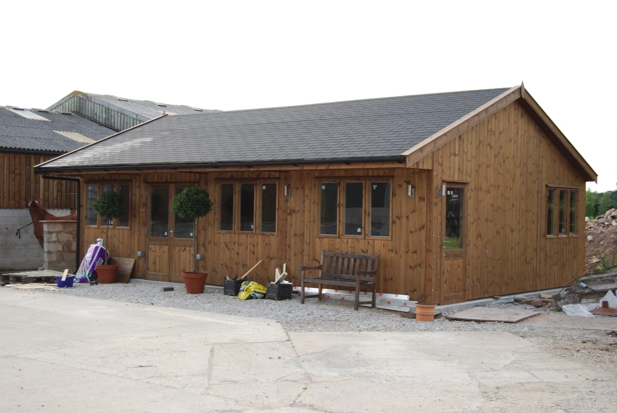 Timber showroom and office building