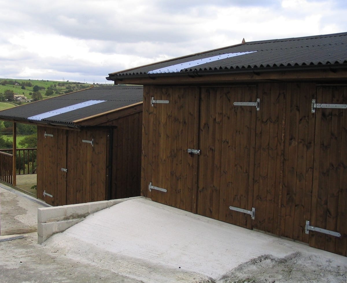 Timber tractor and implement stores