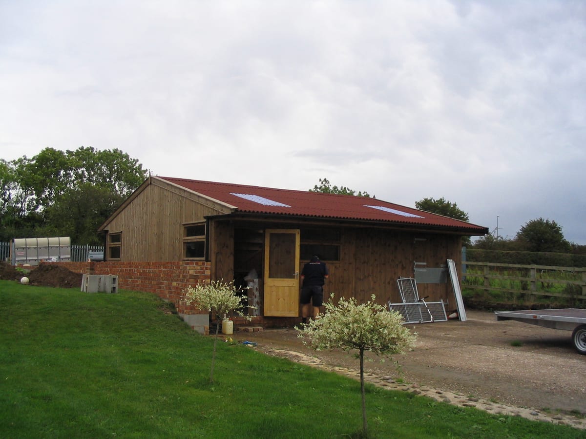 Combination timber stable and office
